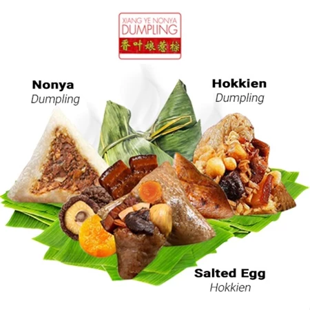 10 Pcs Traditional Nyonya Rice Dumpling 粽子 Bak Zhang (3 Free Sample Packs)